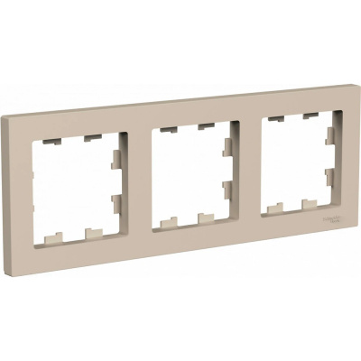 Рамка 3-постовая Systeme Electric AtlasDesign, песочная (ATN001203) купить в отделе магазина Экономстрой