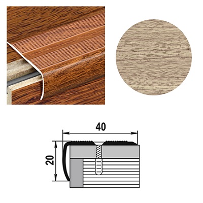 Порог-угол 40х20х900мм дуб беленый ПУ 06.900.087 купить в отделе магазина Экономстрой