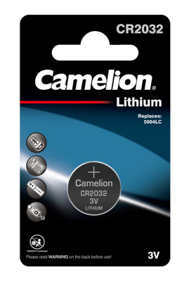 Батарейка литиевая Camelion CR2032 BL1, 3V (1 шт)