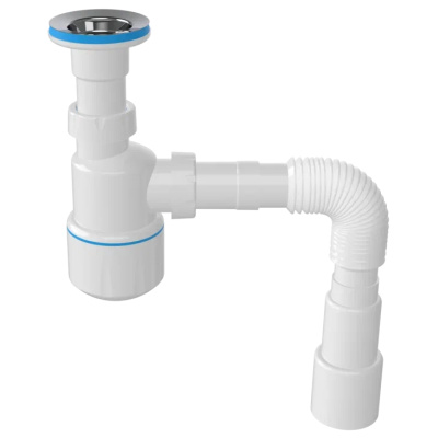 Сифон для умывальника NOVA, с выпуском 64 мм, с гибкой трубой, 1 1/4"х40/50 купить в отделе магазина Экономстрой
