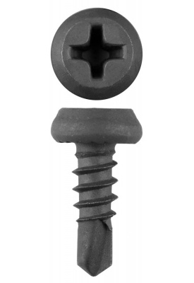 Саморез клоп ГОСКРЕП ШСММ оксидированный со сверлом, 3,5х11 мм (50 шт) купить в отделе магазина Экономстрой