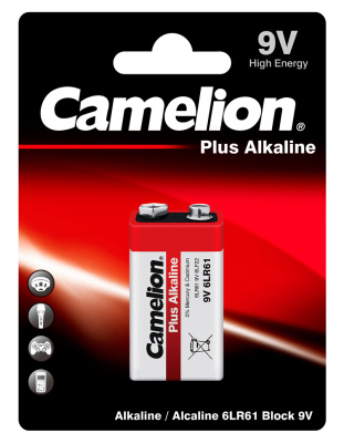 Батарейка алкалиновая Camelion Plus Alkaline 6LF22-1BL/Крона, 9V (1 шт)