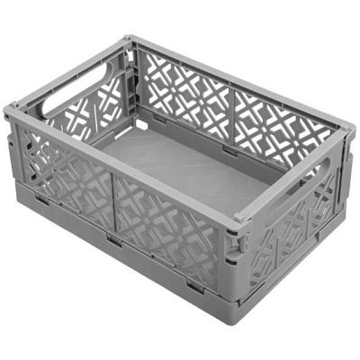 Складной ящик Econova Stocky, серый, M, 3,4 л, 249х167х103 мм  купить в отделе магазина Экономстрой