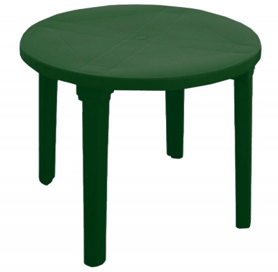 Стол пластиковый круглый (темно-зеленый/зелёный )