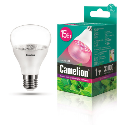 Лампа светодиодная для растений 15Вт LED15-PL патрон E27, Camelion купить в отделе магазина Экономстрой