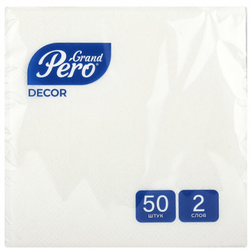 Салфетки GrandPero, Decor, 24х24 см, 2 слоя, 50 л купить в отделе магазина Экономстрой