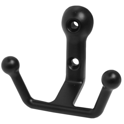 Крючок-вешалка двухрожковый StahlBuro 308 BL, матовый черный купить в отделе магазина Экономстрой
