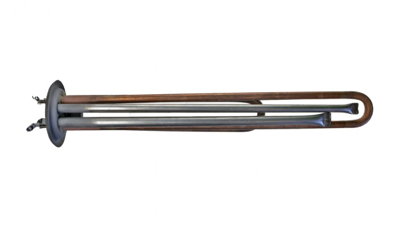 ТЭН RF 2 кВт (0,7 кВт+1,3 кВт) 64 мм, M4, медь, клеммы под винт L 320 мм 20854 купить в отделе Комплектующие к водонагревателям магазина Экономстрой