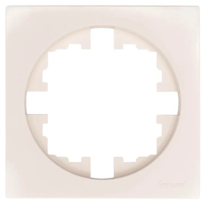 Рамка 1-местная квадратная Lezard Osen, слоновая кость, 743-9000-146 купить в отделе магазина Экономстрой