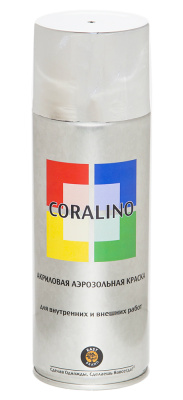 Краска аэрозольная акриловая Coralino С19003 (белый глянцевый; RAL 9003), 520 мл