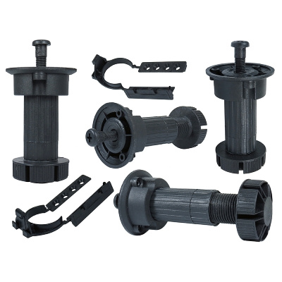 Опора мебельная регулируемая с клипсой 100 мм (4 шт) черный купить в отделе магазина Экономстрой