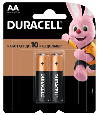 Батарейка щелочная Duracell LR6-2BL Basic / АА, 1,5V (2 шт)