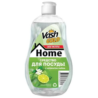 Средство для мытья посуды Vash Gold, с ароматом лайма, 550 мл