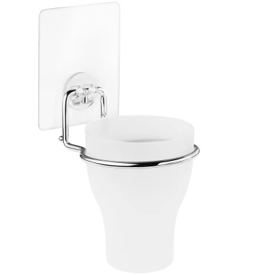 Стакан для ванной одинарный на силиконовом креплении пластиковый Kleber Lite KLE-LT044 купить в отделе магазина Экономстрой