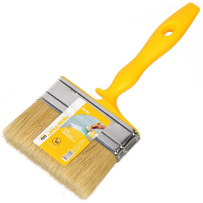 Кисть плоская Акор Эмали Мастер, натуральная щетина, 100х17 мм купить в отделе магазина Экономстрой