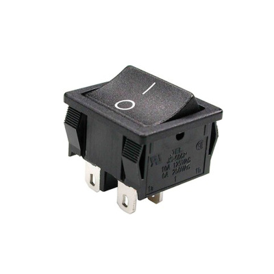 Выключатель клавишный MRS-201, 250V 6А (3с) ТДМ, черный SQ0703-0047