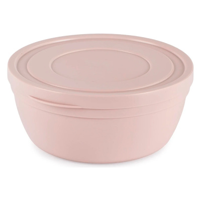 Салатник SANDY низкий с крышкой, розовый, 0,5 л, 12,4 см купить в отделе магазина Экономстрой