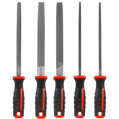 Набор напильников с двухкомпонентной рукояткой (5 шт, №2, 300/200 мм, 2-я насечка) P.I.T. HSET03-0005 купить в отделе магазина Экономстрой