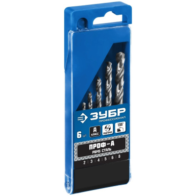 Набор сверел Зубр ПРОФ-А, 6 шт, (2-8 мм) купить в отделе магазина Экономстрой