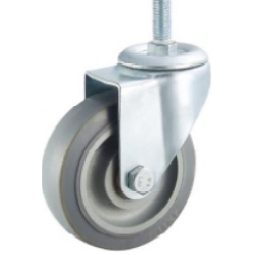 картинка Колесная опора мебельная шпилька М10 поворотная D=75 серая 090325 от магазина Экономстрой