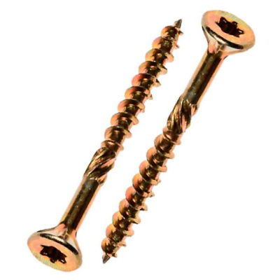 Саморез конструкционный потайной Torx по дереву, желтый цинк, 4х50 мм (200 шт) купить в отделе магазина Экономстрой