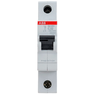Автоматический выключатель ABB SH201 C32, 1P (32А; 6kA), 2CDS211001R0324