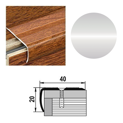 Порог-угол 40х20х900мм анод серебро ПУ 06.900.01л купить в отделе магазина Экономстрой