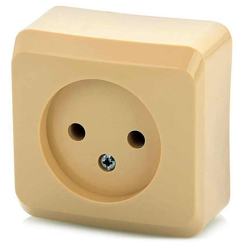 Розетка 1 местная без заземления открытой установки 16А 250В Крем Этюд Schneider Electric купить в отделе Розетки электрические магазина Экономстрой