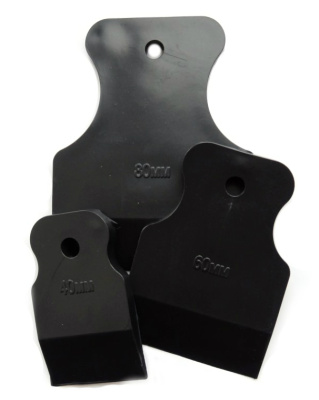 Набор черных резиновых шпателей, 3 предмета: 40, 60, 80 мм 12-2-103 купить в отделе магазина Экономстрой