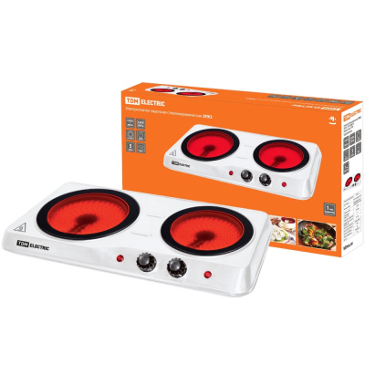 Электроплитка двухконфорочная TDM, ЭПК2, керамический диск, 230 В, 1200+800 Вт купить в отделе магазина Экономстрой