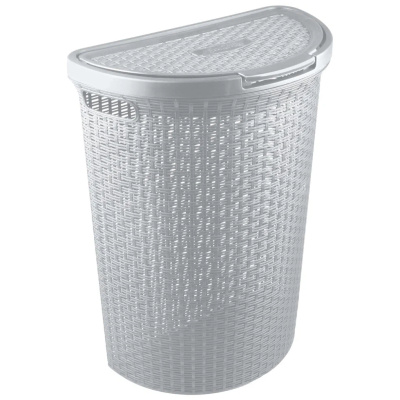 Корзина для белья Eco Style, светло-серый, 460х265х610 мм купить в отделе магазина Экономстрой
