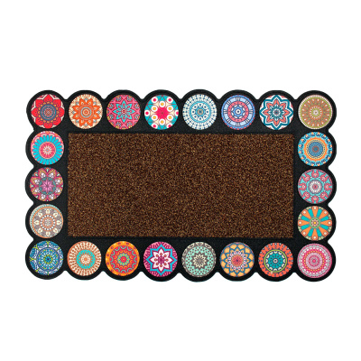 Коврик придверный Mosaic Rondo, коричневый, 76x45 см купить в отделе магазина Экономстрой