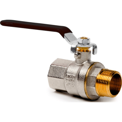 Кран шаровой латунный, ручка рычаг, внутренняя-наружная резьба, RTP (РосТурПласт) 34896, PN40, 3/4" купить в отделе магазина Экономстрой