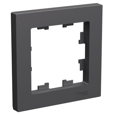 Рамка 1-постовая Systeme Electric AtlasDesign, базальт (ATN001401) купить в отделе магазина Экономстрой