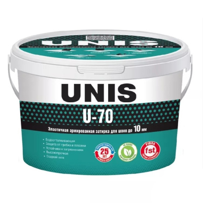 Затирка Unis U-70, С14, графит, 2 кг купить в отделе магазина Экономстрой