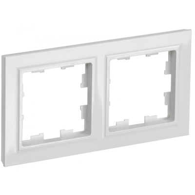 Рамка 2-местная BRITE IEK, белый, BR-M22-K01 купить в отделе магазина Экономстрой