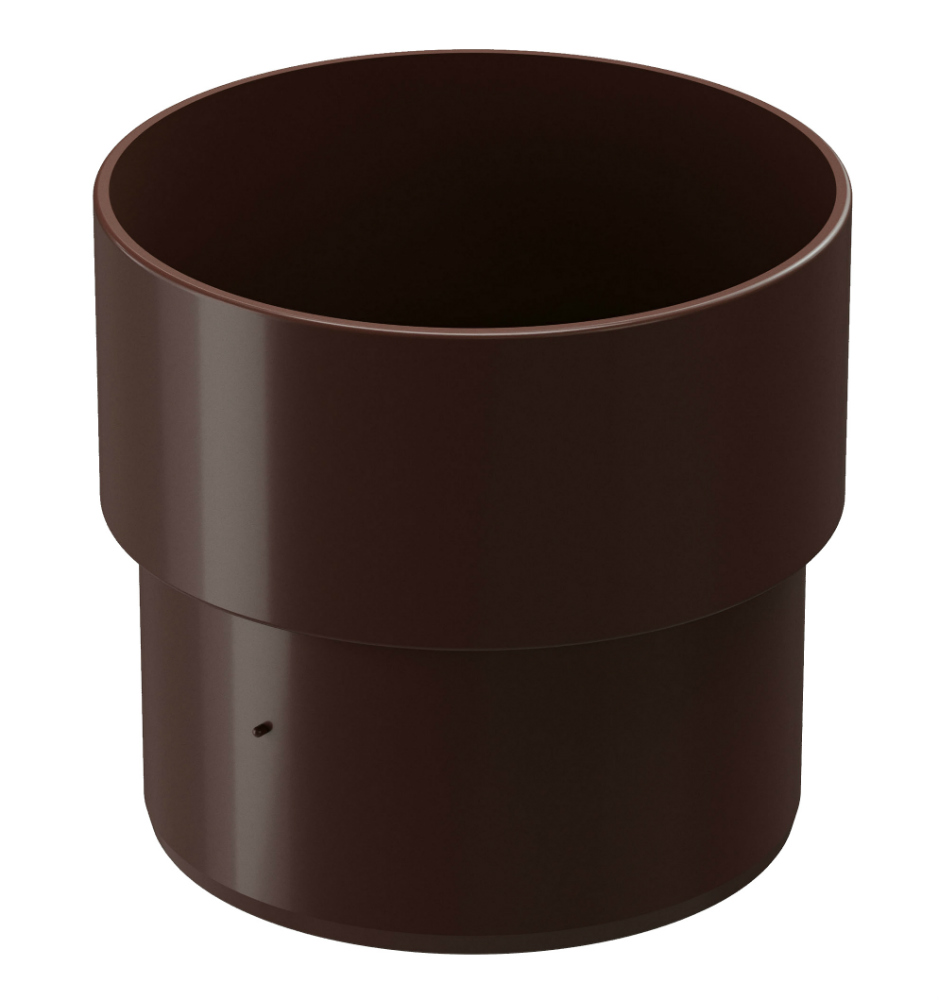 Муфта соединительная Docke STANDARD (Standart)  пластиковая 80 мм, темно-коричневая RAL 8019 купить в отделе Водосточные системы магазина Экономстрой