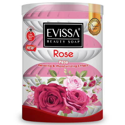 Банное мыло Evissa, роза, 110 г, 4 шт купить в отделе магазина Экономстрой