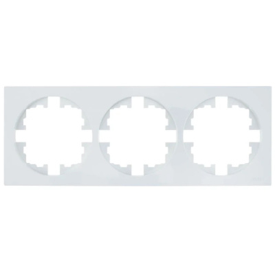 Рамка 3-местная квадратная Lezard Osen, белая, 743-0200-148 купить в отделе магазина Экономстрой