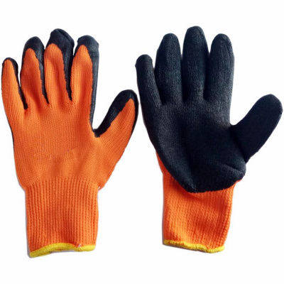 Перчатки акриловые, с рифленным покрытием, оранжевые купить в отделе магазина Экономстрой