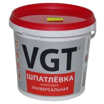 Шпатлевка ВГТ универсальная акриловая для наружных/внутренних работ 1,7 кг купить в отделе магазина Экономстрой