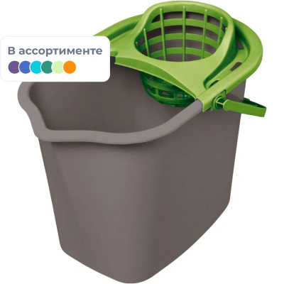 Ведро пластиковое Йорк, со вставкой, со сливом, 10 л