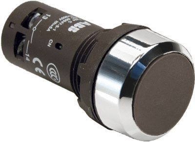 Кнопка CP2-30B-02 c фиксацией, чёрная 2Н3 (1SFA619101R3056)
