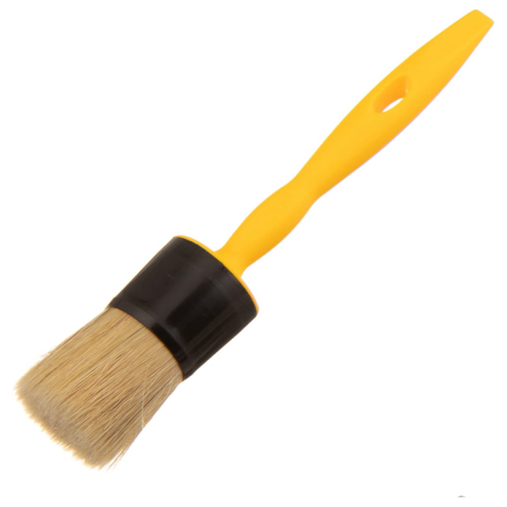 Кисть круглая Акор Эксперт КР-20 с пластиковой ручкой, натуральная щетина, 20 мм купить в отделе Кисти круглые, радиаторные, макловицы магазина Экономстрой