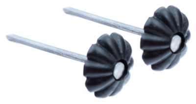 Гвозди декоративные СТРОЙБАТ с черной пластмассовой головкой, 1,4х25 мм (80 шт) купить в отделе магазина Экономстрой