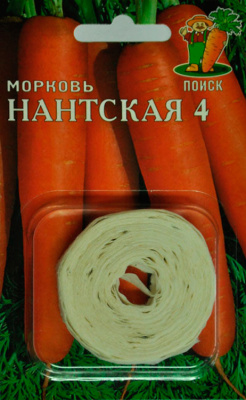 Семена Морковь Нантская 4 (Лента), 8 м