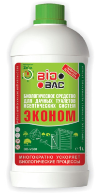 Биологическое средство для дачных туалетов и септических систем, 1 л BIOBAC BB-V600 купить в отделе магазина Экономстрой