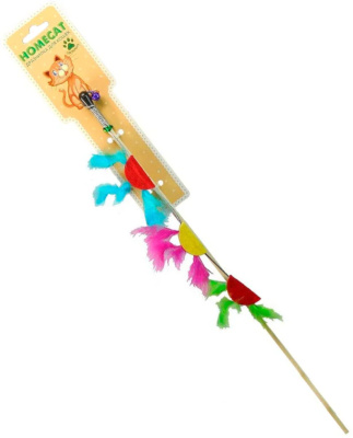 Игрушка для кошек Дразнилка Гирлянда из фетра с перьями HOMECAT EX 26 727582 купить в отделе магазина Экономстрой