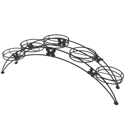 Подставка для цветов Арка 5, 69х15,5х25,5 см, черная купить в отделе магазина Экономстрой