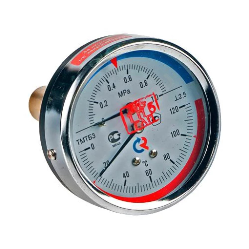 Термоманометр ТМТБ осевой 120°С, 0-1,6 МПа, Дк80, L=46 мм Росма 011-0086 купить в отделе Манометры магазина Экономстрой